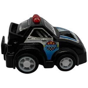 "Vintage Mini Zhengle Pull-Back Police Car Toy Traffic Division Diecast"